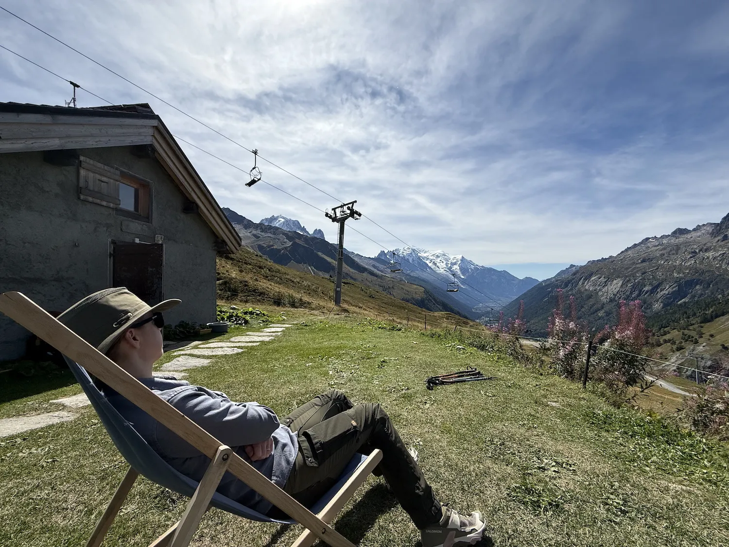 Sheryl sleeping in the sun