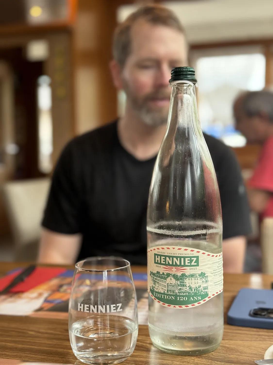 bottle of sparking water