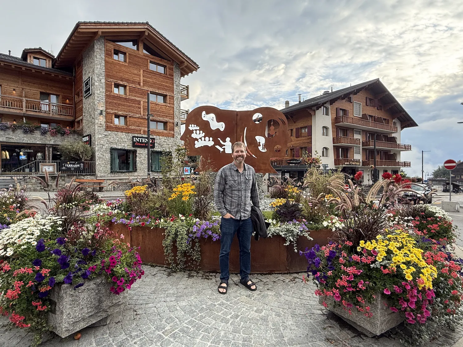 Garden in a traffic circle
