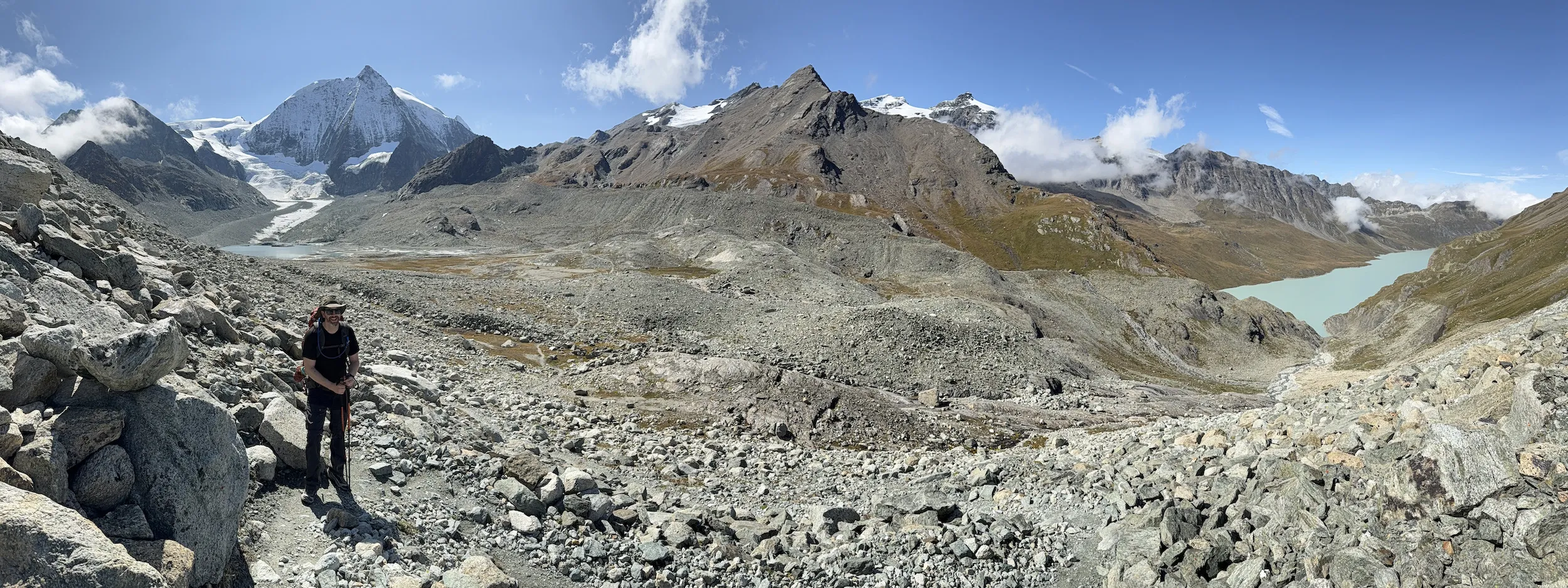 Panoramic view of rocky mountain terrain