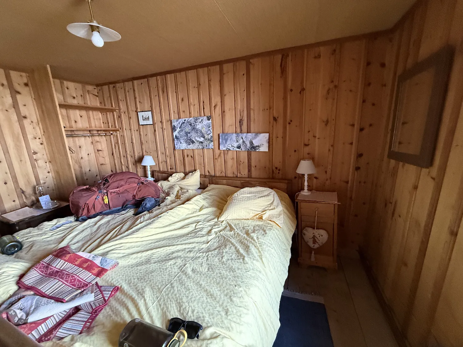 Small town as viewed from above on a trail