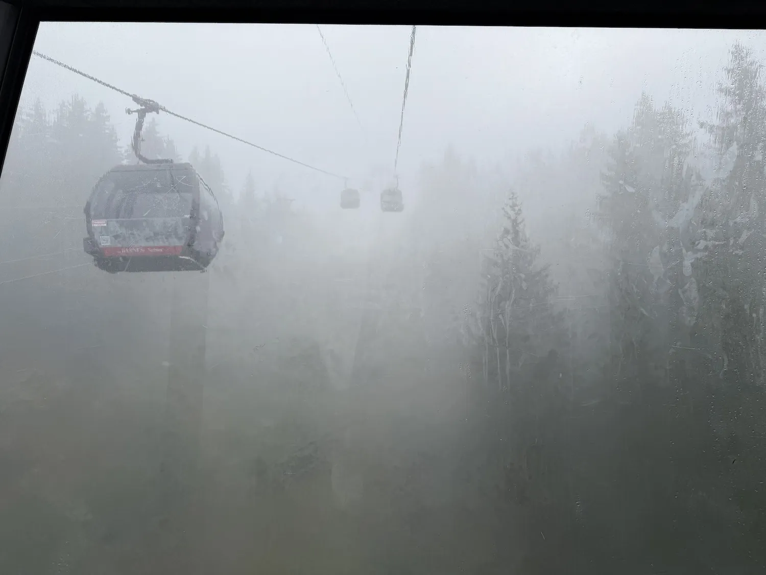 Gondola with a misty view