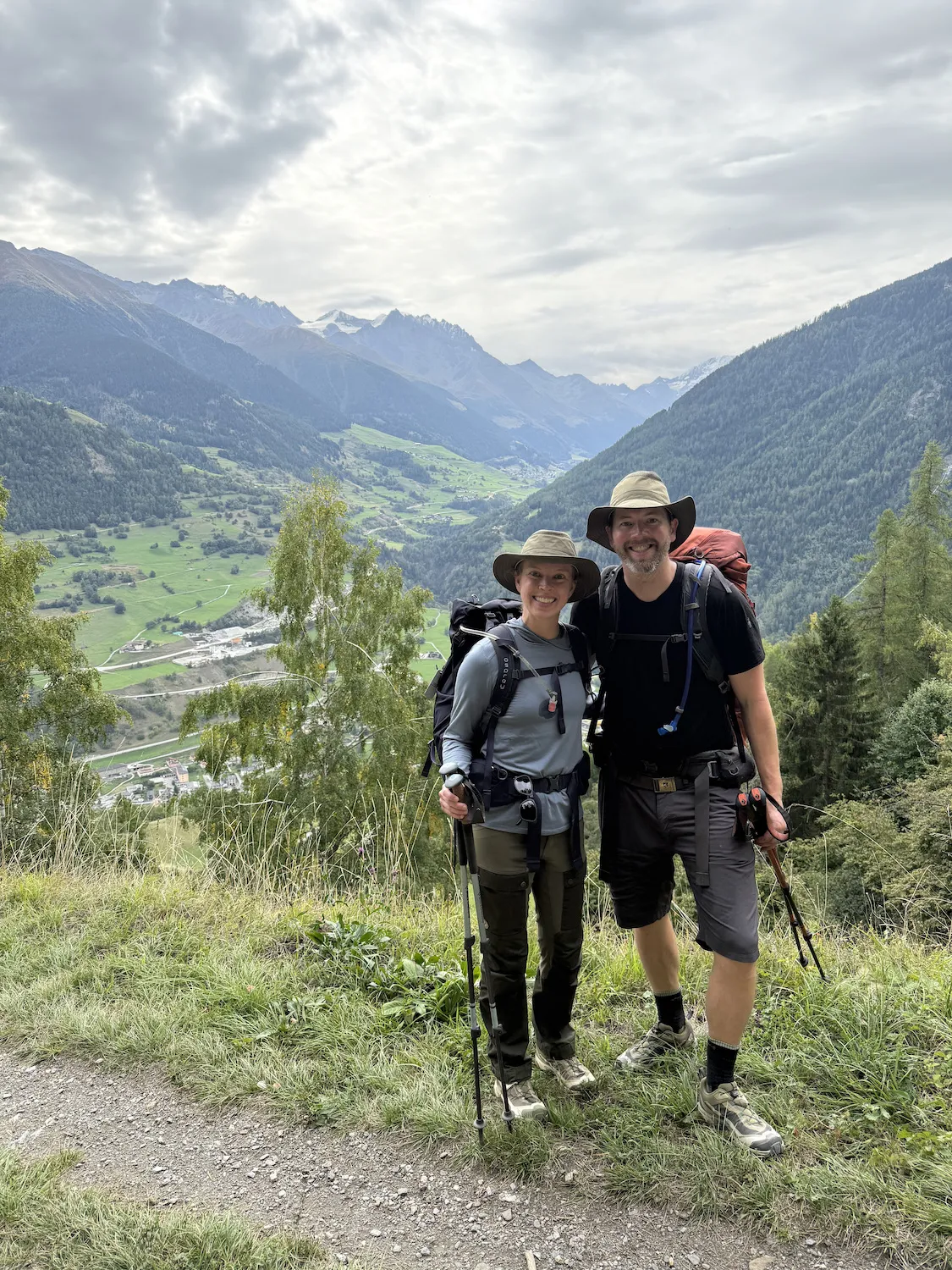 Grant standing in front of mountains