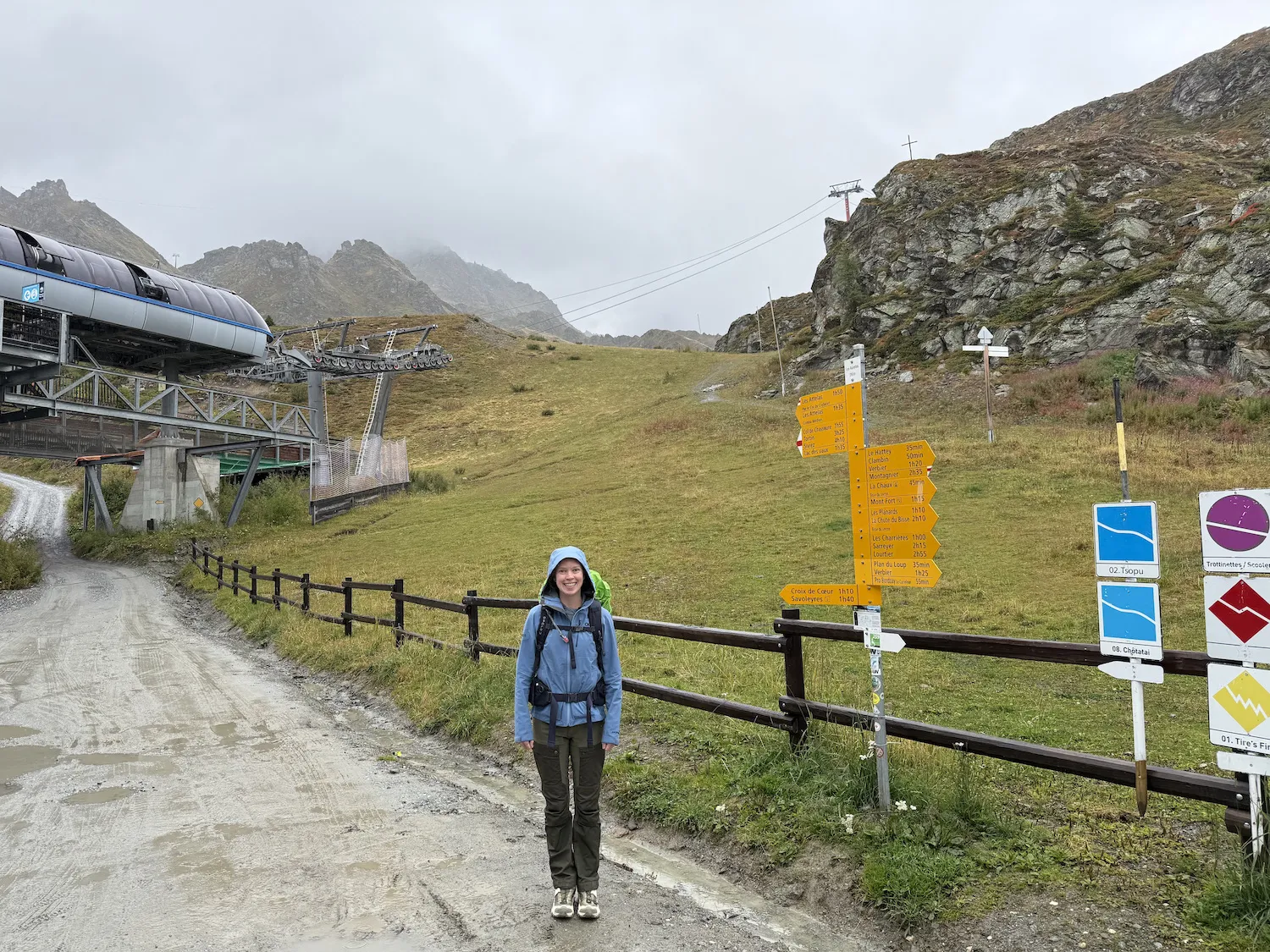 Gondola with a misty view
