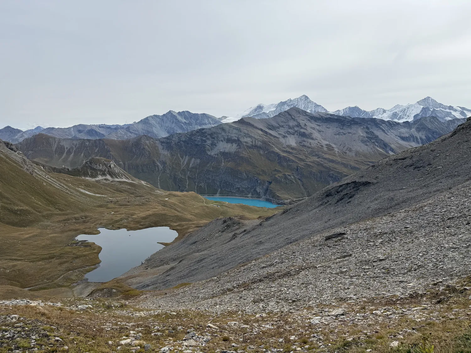 Two lakes in the mountains