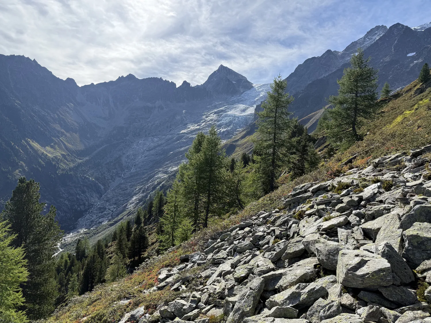 View of glacier in the distance