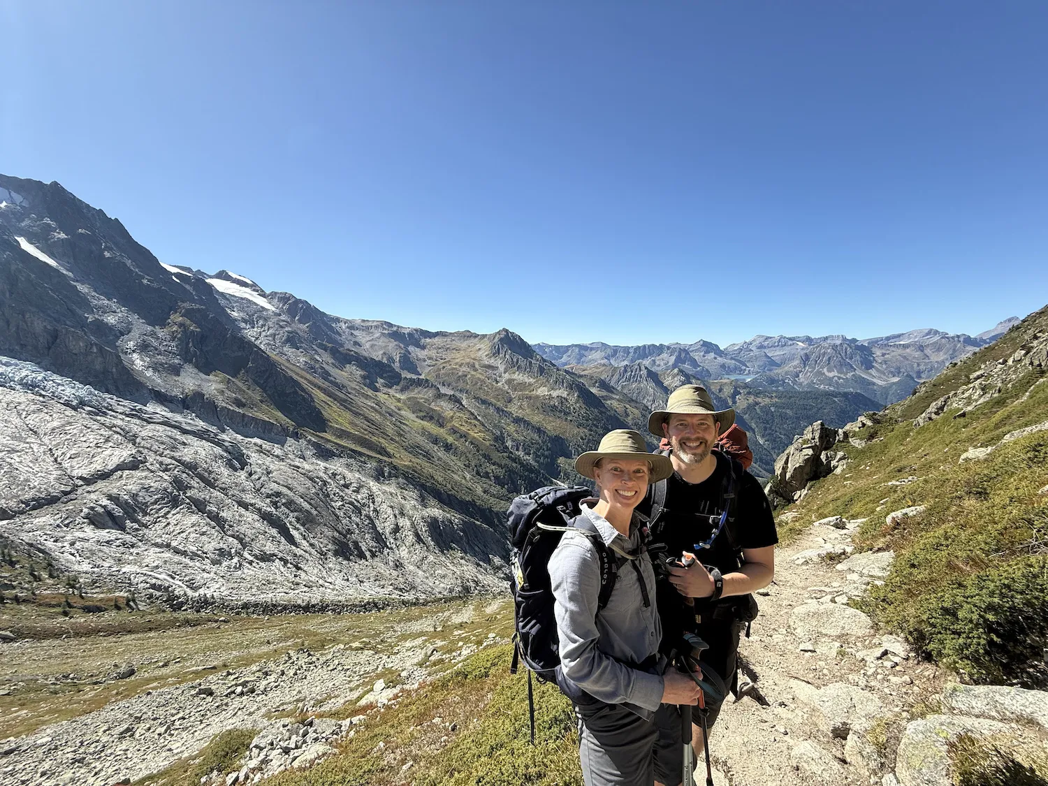 Sheryl and Grant with mountains